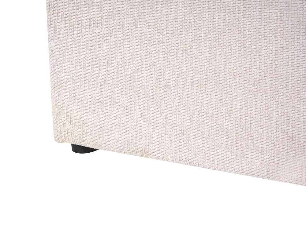 Bett mit Stauraum NANTERRE Stoff Hellbeige 140 x 200 cm_1082348