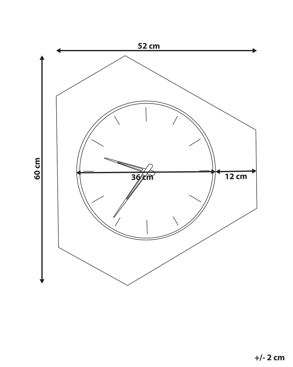 Wanduhr SAILON 52 cm Weiß_940803