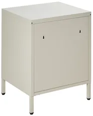 Nachttisch mit 2 Schubladen KYLEA Metall Hellbeige_1053232