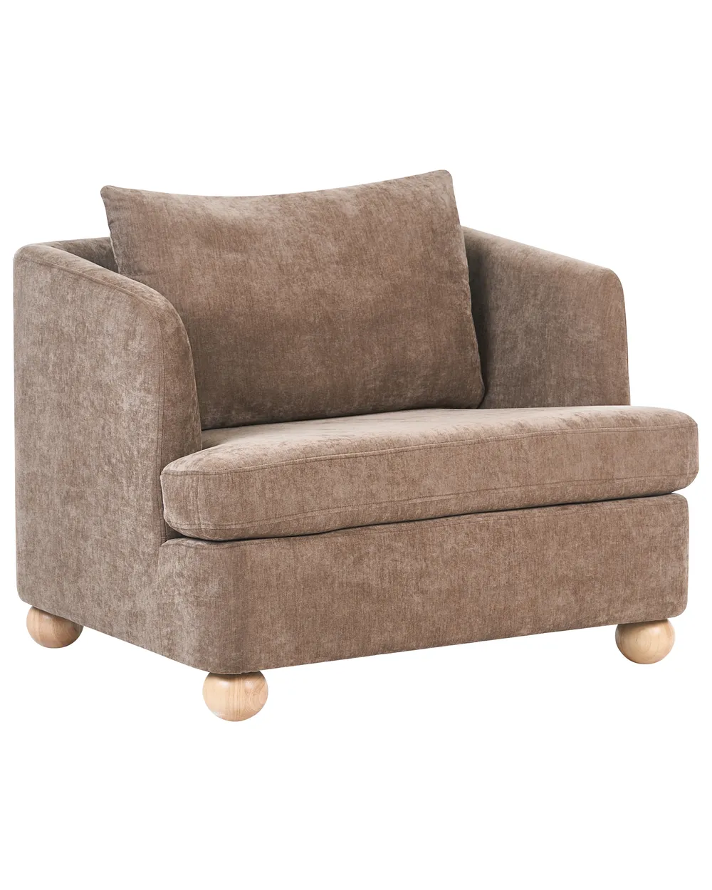 Sessel RATTVIK Chenillegewebe Braun
