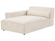 Modular Corner Sofa 3 Seater HELLNAR with Ottoman Velvet Light Beige Right Hand_910841