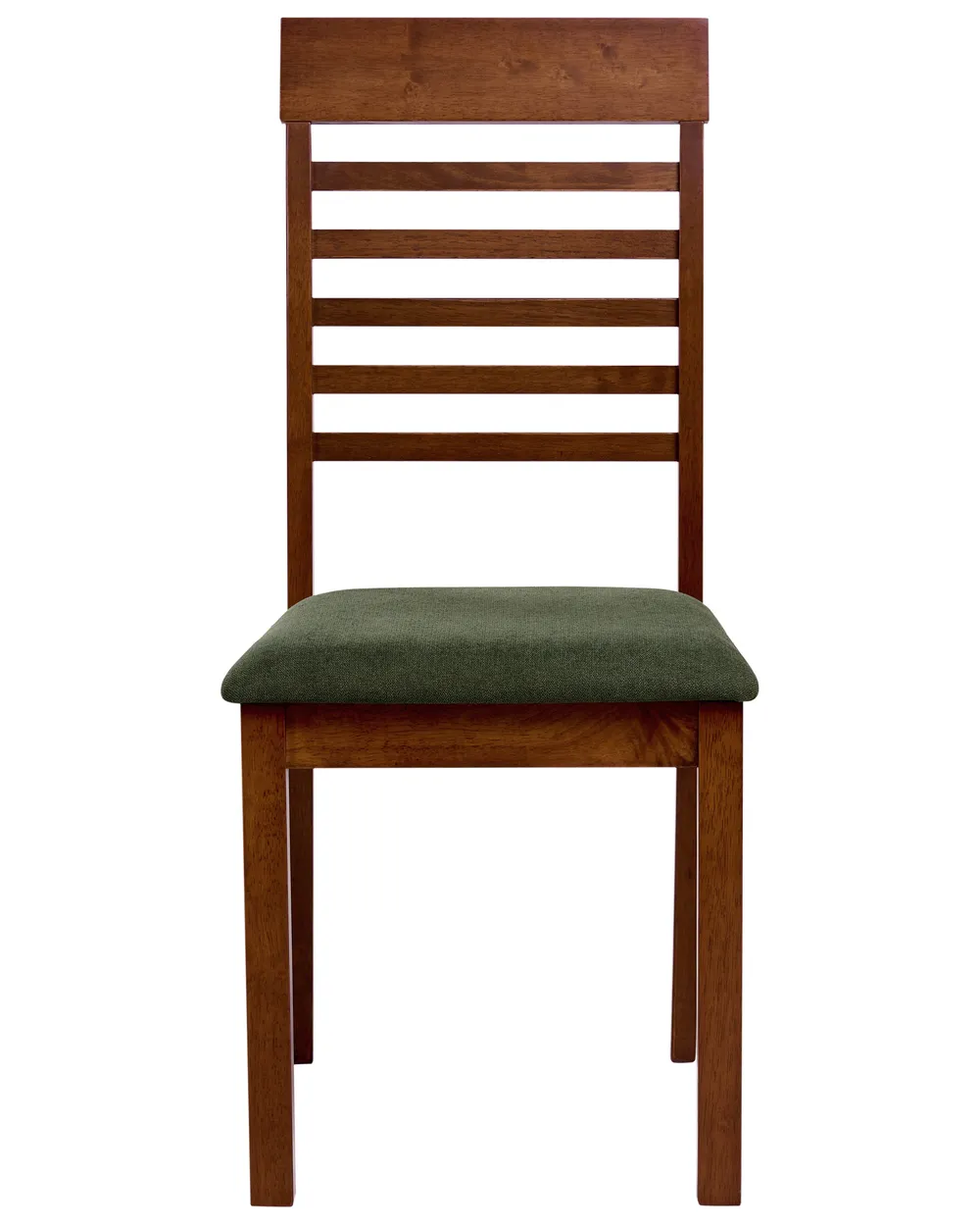 Set of 2 Dining Chairs ORTLEY Wood Dark Brown/ Green_1010669