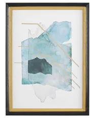 Framed Wall Print TOUBA 30 x 40 cm Abstract Motif Blue_784629