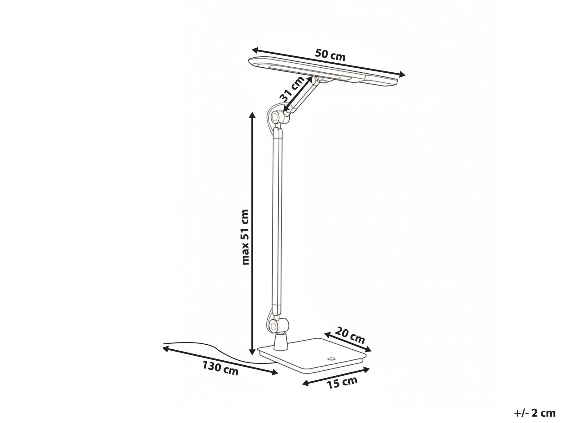 LED Schreibtischlampe SERPENS mit Dimmer Silber_1019262