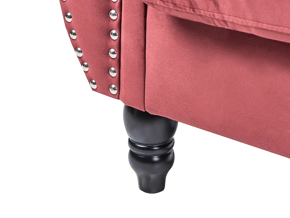 Sofa 2 Seater SKIEN II Velvet Dark Red_1171146