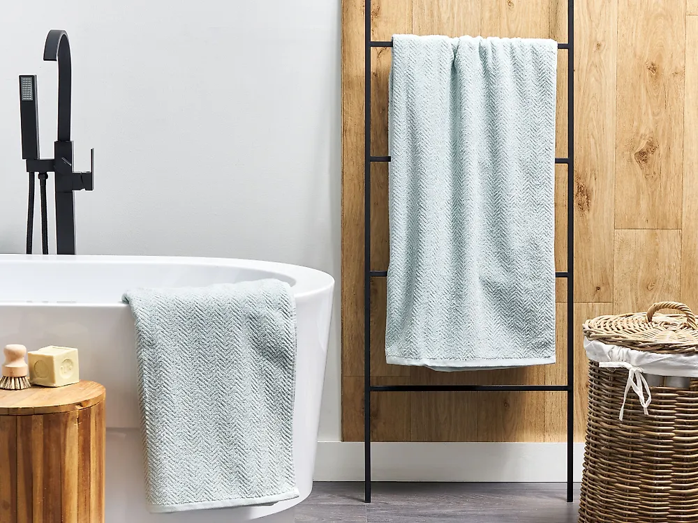 Set of 2 Towels MITIARO Terry Cotton Mint Green_1180209