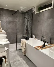 Shower Screen WASPAM II 900 x 1900 mm Black_862784