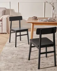 Set of 2 Dining Chairs GORRE Wood Black_1031566