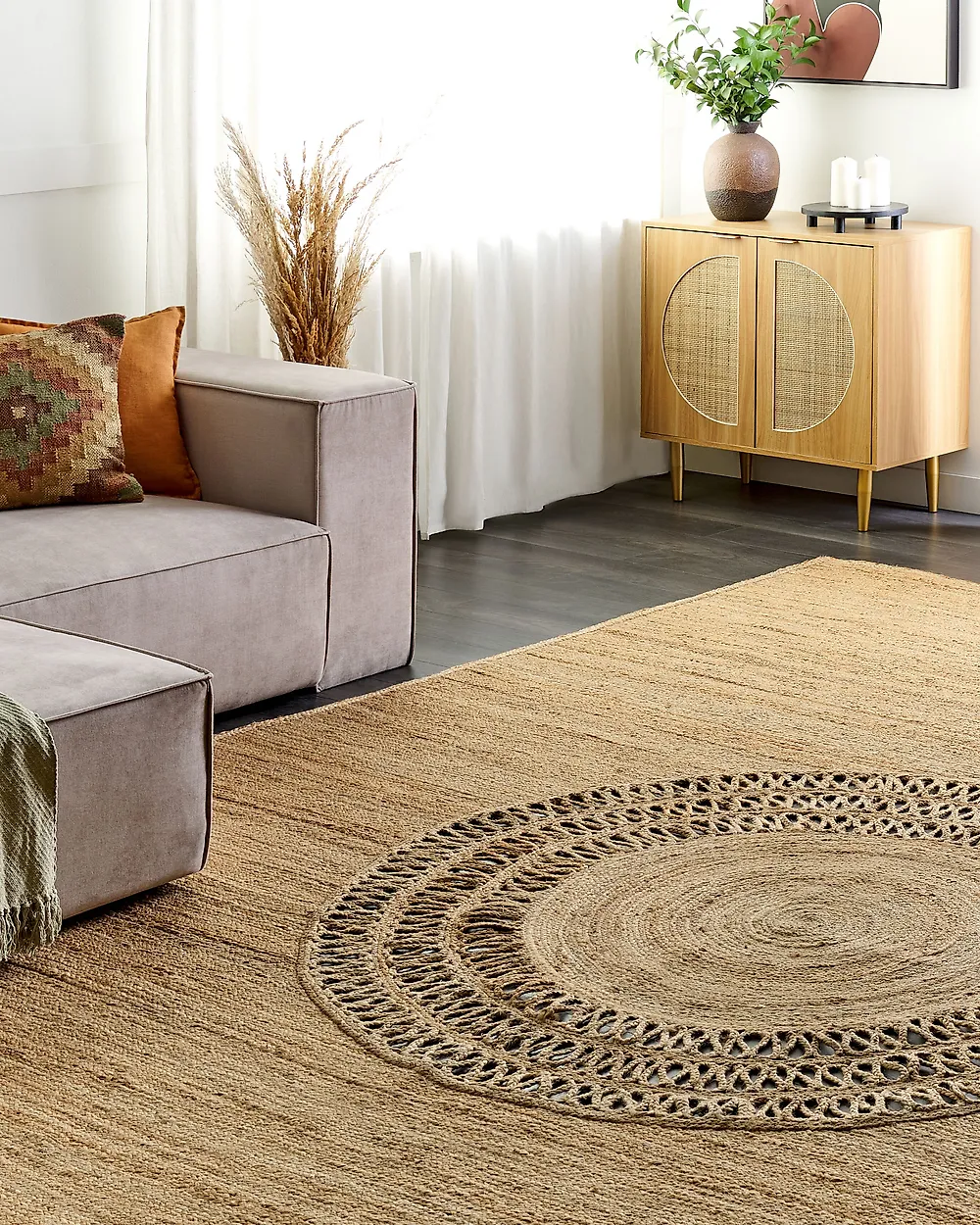 Teppich BOGAZOREN Beige 300 x 400 cm Jute_1187839