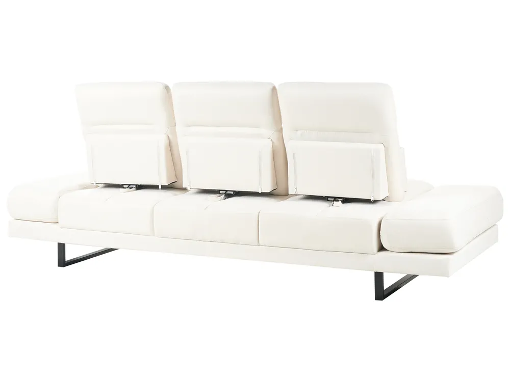 Sofa 3-Sitzer IKAST Stoff Cremeweiß_971234