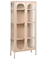 Vitrine mit Glastüren FOXTON 80 cm Metall Beige