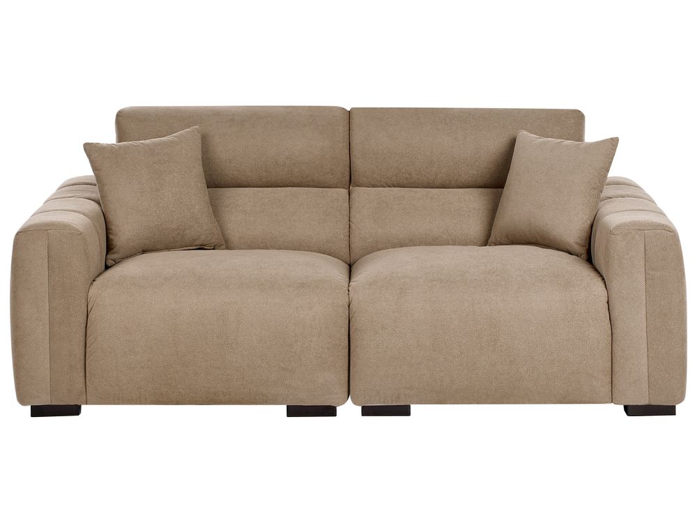 Sofa 3 Seater FAUSKAN Fabric Brown