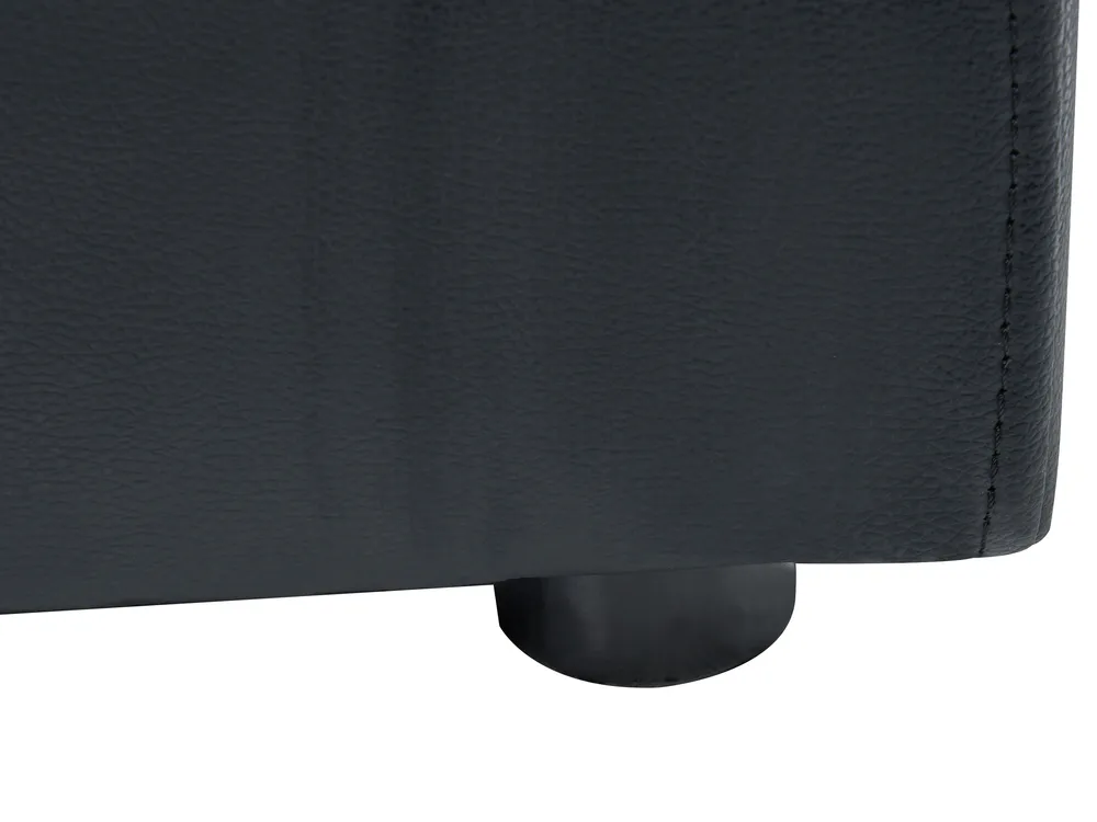 LED krevet s prostorom za pohranu ARMELLE Umjetna koža Crni 160 x 200 cm_1131163