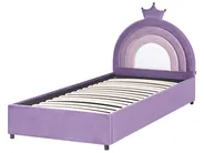 Kinderbett mit Stauraum GRISETOT Samtstoff Violett 90 x 200 cm_1053875