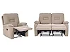 Sofa Set manuell verstellbar 3-Sitzer BERGEN Stoff Taupe