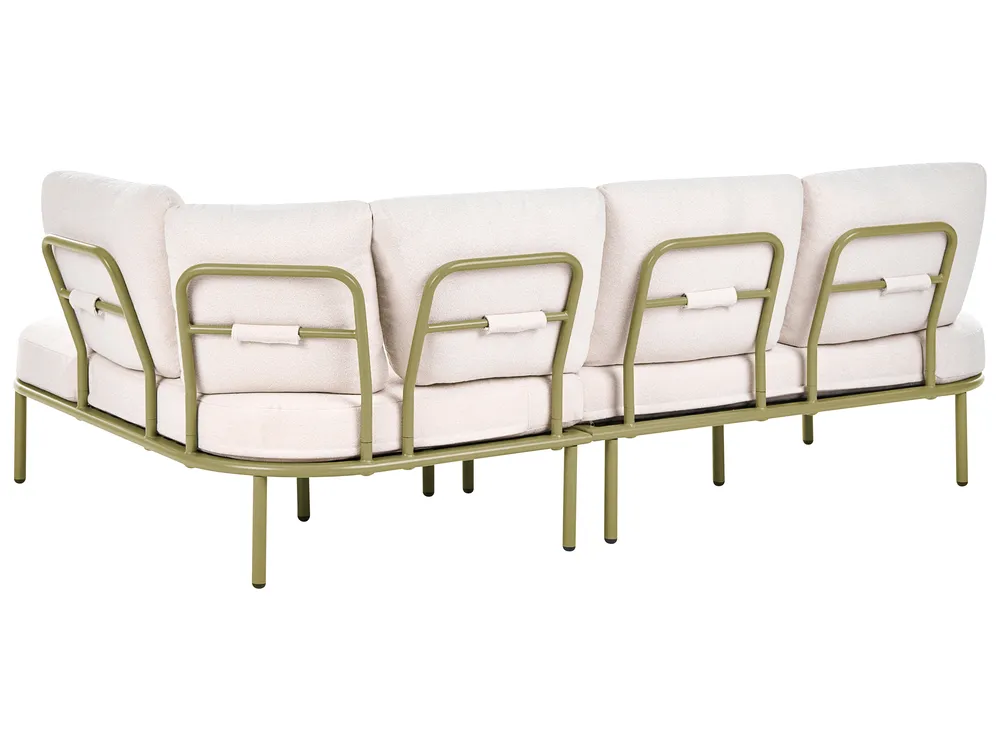 Gartensofa mit Tisch 4-Sitzer POLLINA Metall Grün_1079011