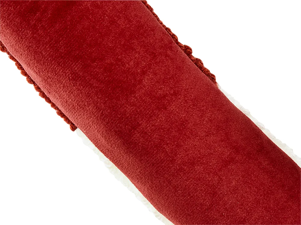 Dekokissen 2er Set CANDY CANE 22 x 55 cm Bouclé Rot Weihnachtsmotiv_947112