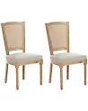 Set mit 2 Stühlen BONANZA Holz Hellbraun / Beige