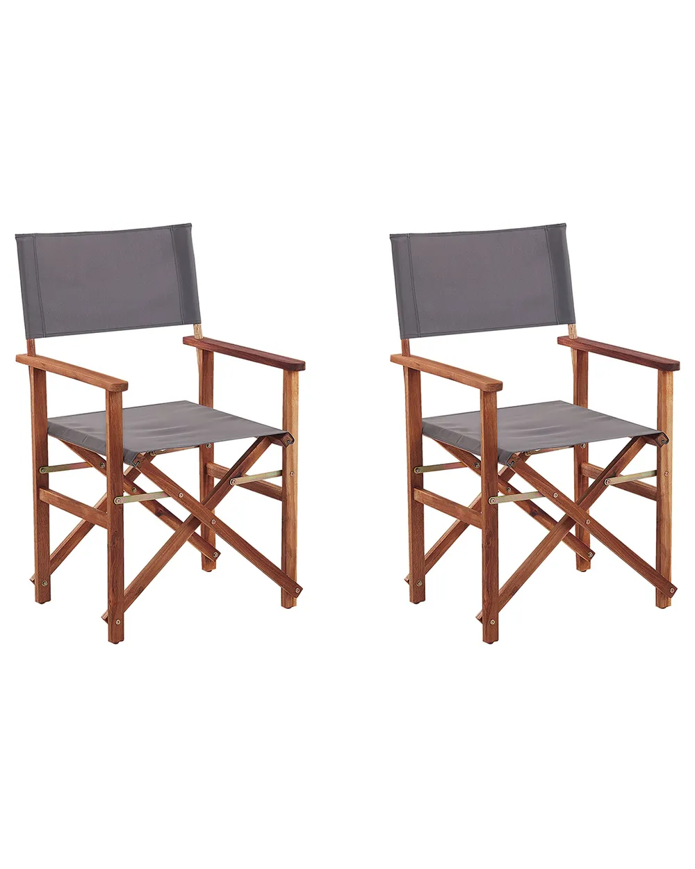 Gartenstuhl 2er Set CINE Akazienholz Grau