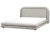 Bett mit Lattenrost Kunstleinen LAVARDENS 180 x 200 cm Taupe