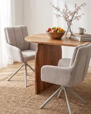 Esszimmerstuhl 2er Set SARDOAL Stoff Beige_1115128