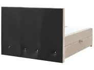 Boxspringbett mit Stauraum MAJOR Stoff Taupe 140 x 200 cm_1028155