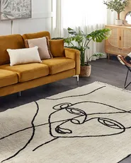 Teppich NURU Hellbeige 160 x 230 cm Baumwolle_839974