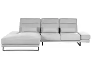 Ecksofa 4-Sitzer IKAST Stoff Hellgrau rechtsseitig_960045
