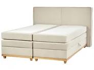 Divan Bed with Storage DYNASTY Fabric Beige 180 x 200 cm (EU Super King)_873568