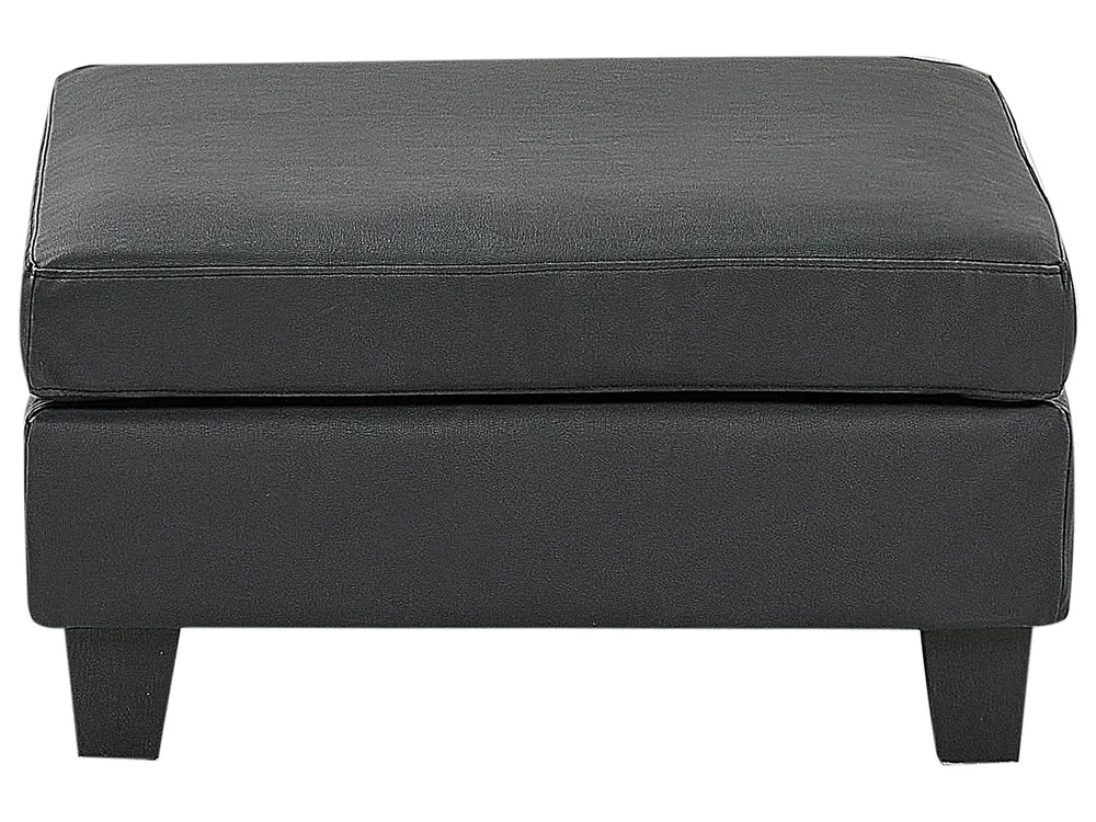 Modular Corner Sofa 5 Seater UNSTAD with Ottoman Faux Leather Black Left Hand_936841