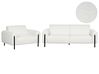 Living Room Set 4 Seater ASKIM Boucle White