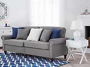 Sofa 3-Sitzer OTRA Stoff Hellgrau_1179185