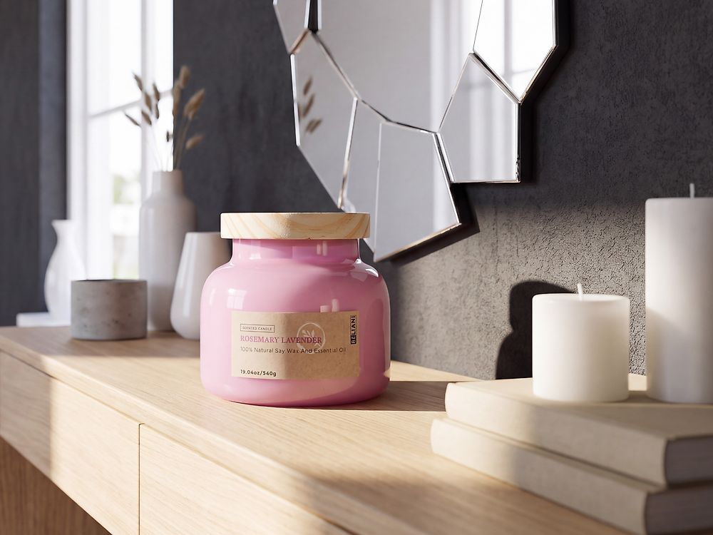 Scented Candle DELIGHT BLISS Soy Wax Fresh Notes