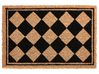 Fußmatte CARDONA Beige / Schwarz 40 x 60 cm Kokosfasern