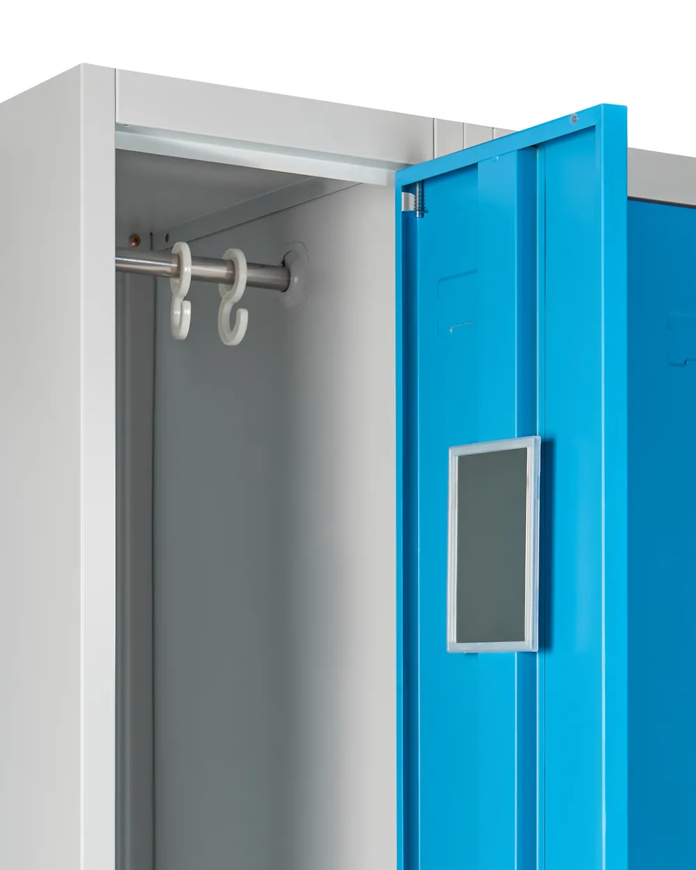 4-Door Storage Locker with Bench ATHLETE Metal Grey/ Blue_1011823