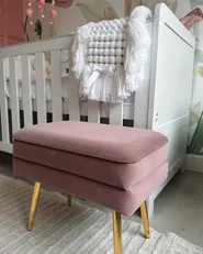 Polsterbank mit Stauraum ODESSA Samtstoff Rosa_972860