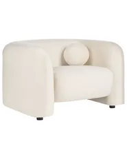 Sessel LEIREN Samtstoff Cremeweiß_920677