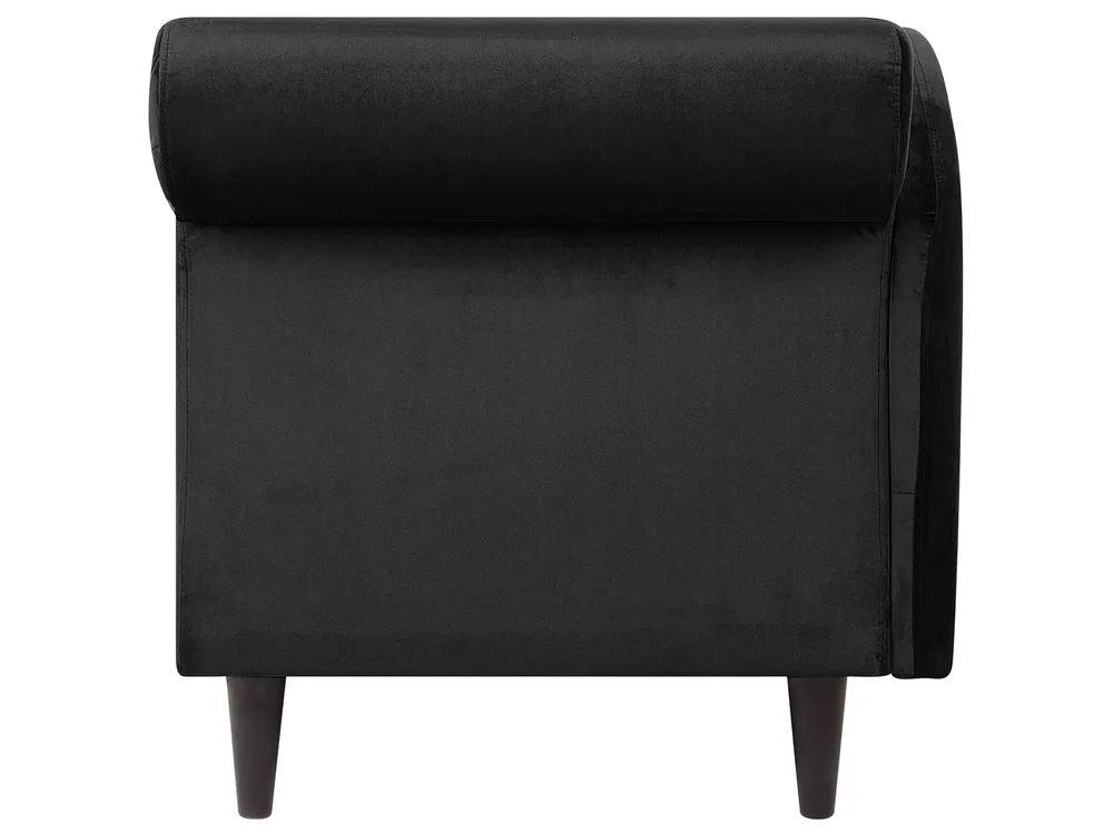 Right-Hand Chaise Longue LUIRO with Storage Velvet Black_769525