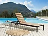 Sonnenliege NARDO mit Relaxfunktion Metall Braun / Schwarz