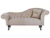 Rechtsseitige Chaiselongue LATTES Samtstoff Beige