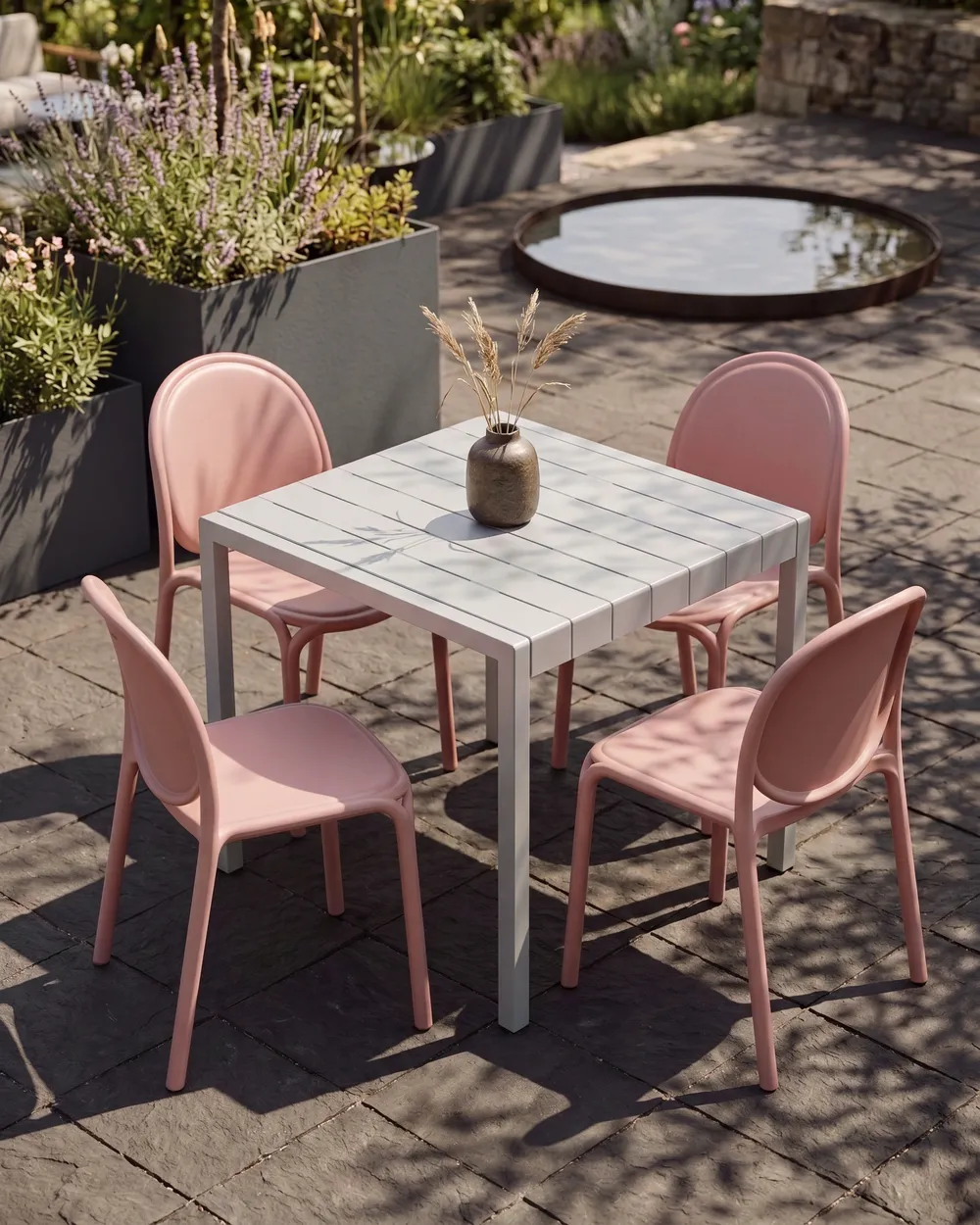Gartenstuhl 4er Set BRUGNELLO Rosa
