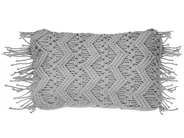 Throw Cushion KIRIKKALE 30 x 45 cm Cotton Grey Geometric Pattern_753400