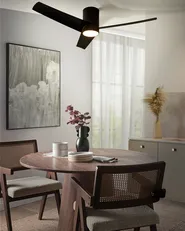 Ceiling Fan with Light CANETE with Remote LED Black_988610