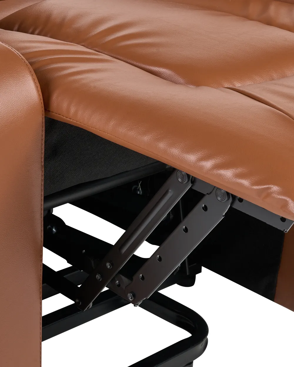Electric Recliner Chair ETER Faux Leather Golden Brown_1074019