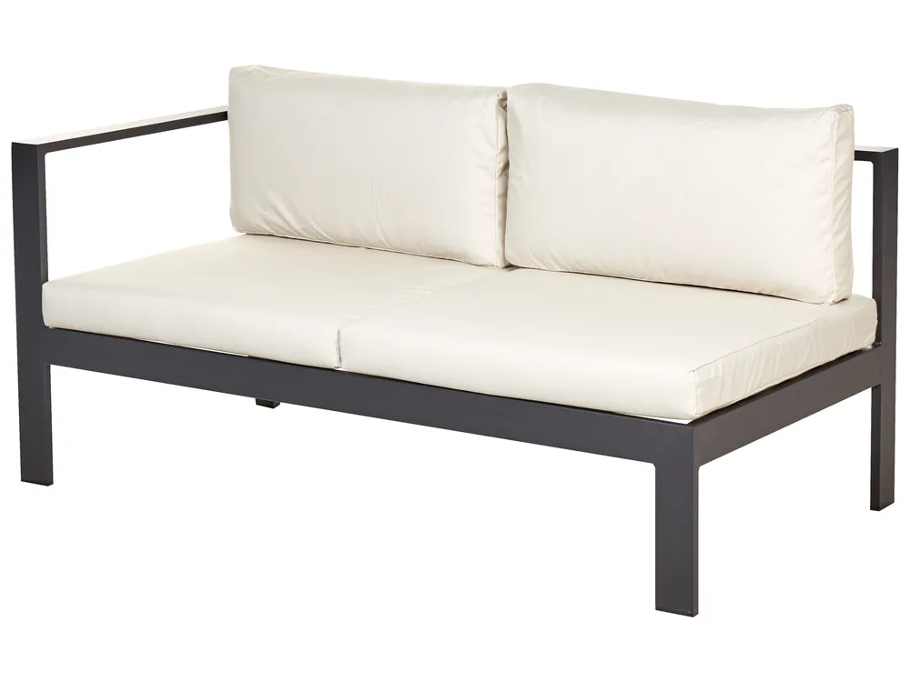 Garten Ecksofa mit Tisch 5-Sitzer MESSINA Grau / Beige linksseitig_878249