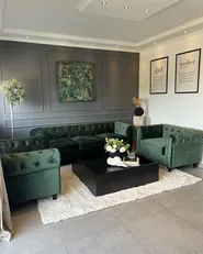Sofa 3-Sitzer CHESTERFIELD Samtstoff Smaragdgrün_932834