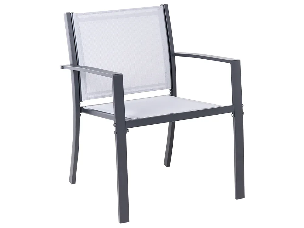 Lounge Set mit Tisch 4-Sitzer TAVOLETO Metall Grau_1044763