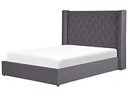 Krevet s prostorom za pohranu LUBBON Samet Sivi 140 x 200 cm_833516