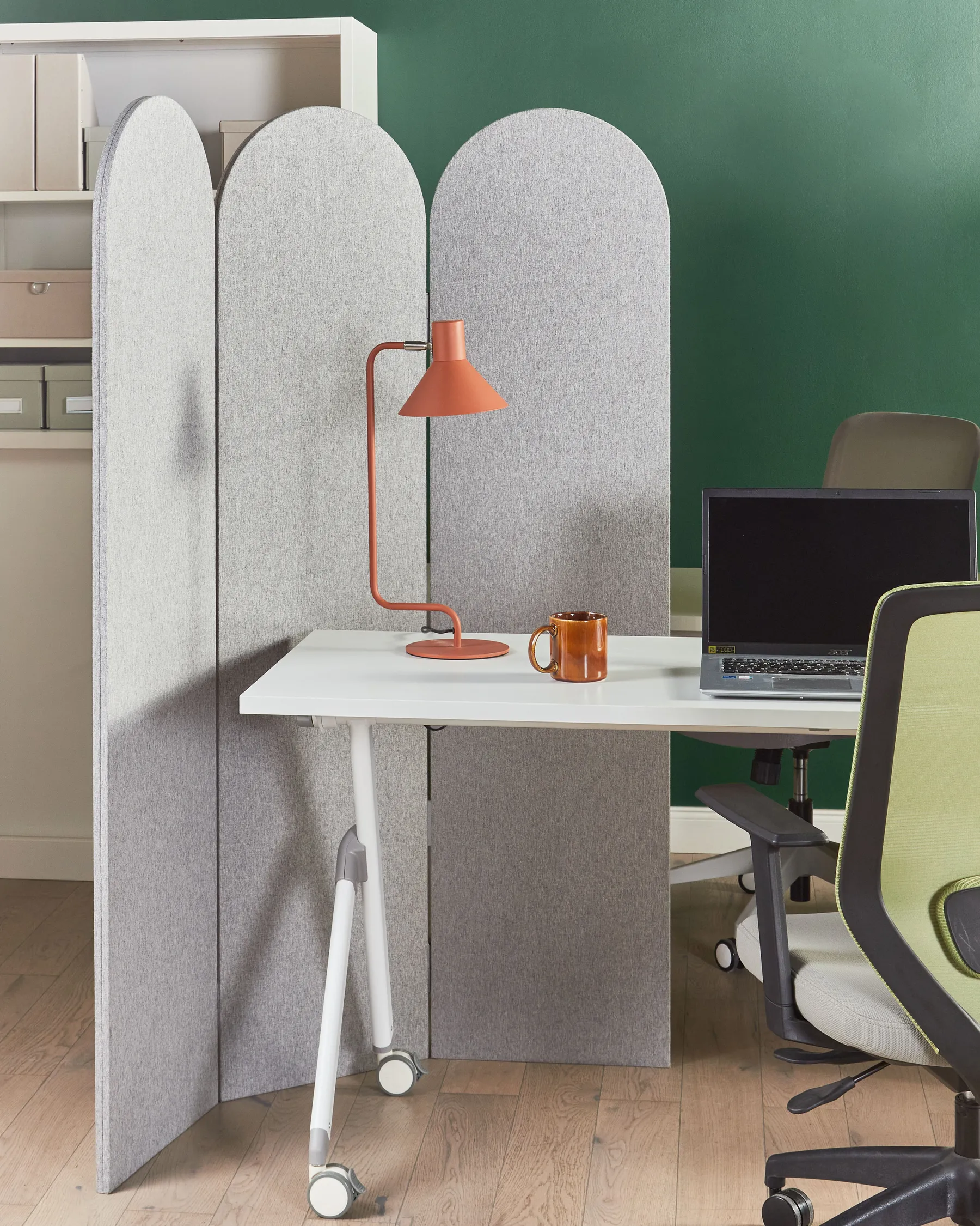 Office Divider SLIMMY 120 x 160 cm Light Grey_929801