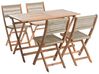 Gartenmöbel Set 4-Sitzer PROSSEDI Akazienholz Beige